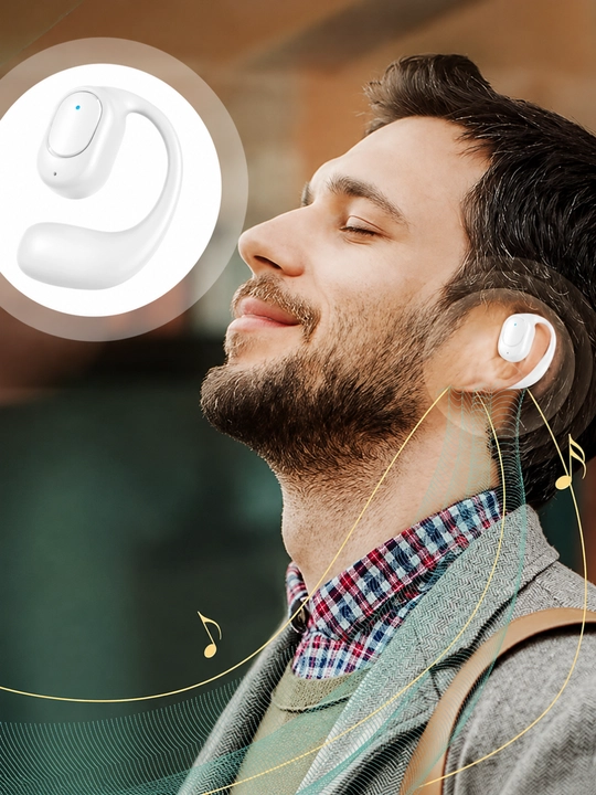 Simsiz Bluetooth quloqchin, bir quloq uchun garnitura, mikrofoni bilan, unisex
