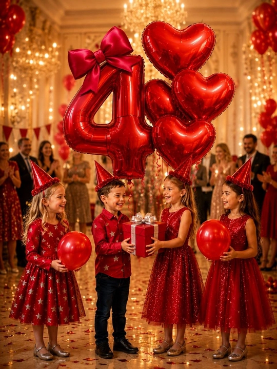 Воздушные шарики в виде цифр 1,2,3,4,5,6,7,8,9,0 + двусторонняя клейкая лента в подарок