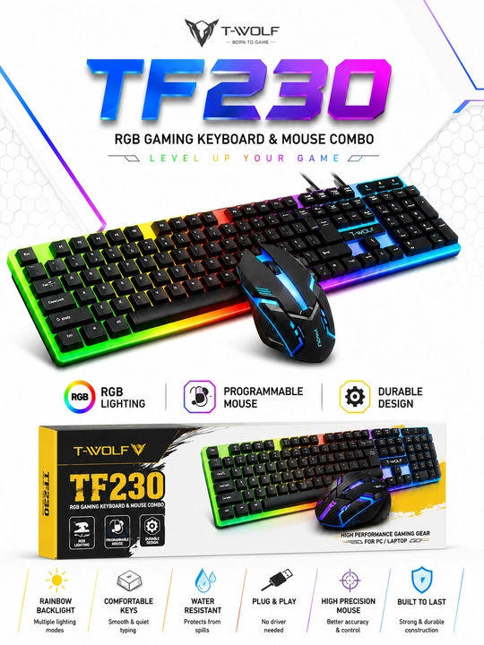 Набор для игры TF200, TF270, TF230 клавиатура и мышь, комплект