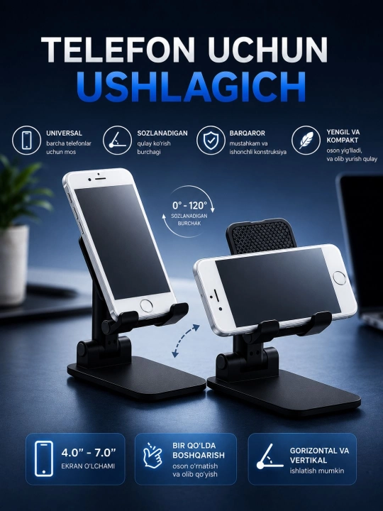 Sozlanadigan buklanadigan telefon stendi Phone Stand L1 - 