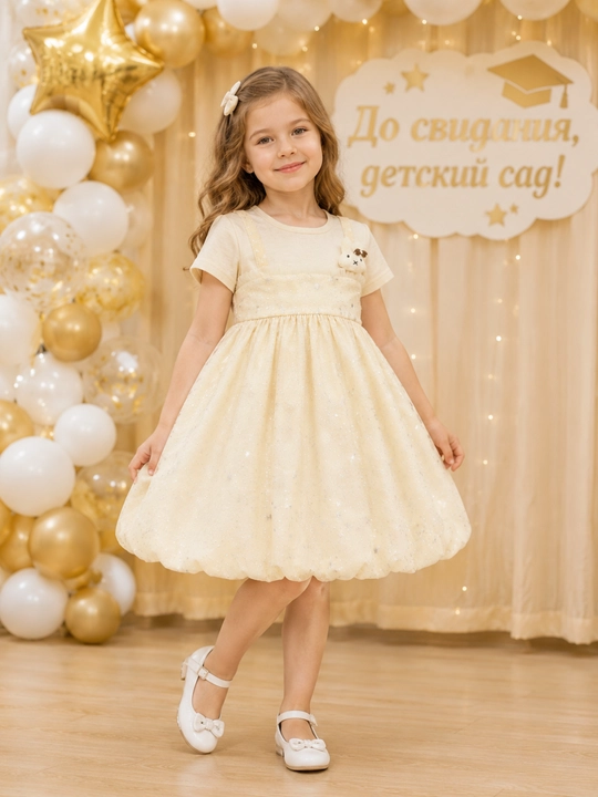 Платье со звёздочками для девочек, 2–6 лет, нарядное платье