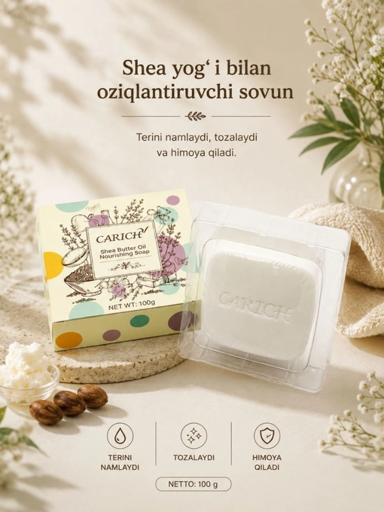 ECO Greenleaf sovunlari. Terini quritmaydi namligini saqlaydi. Terini muloyim tozalaydi