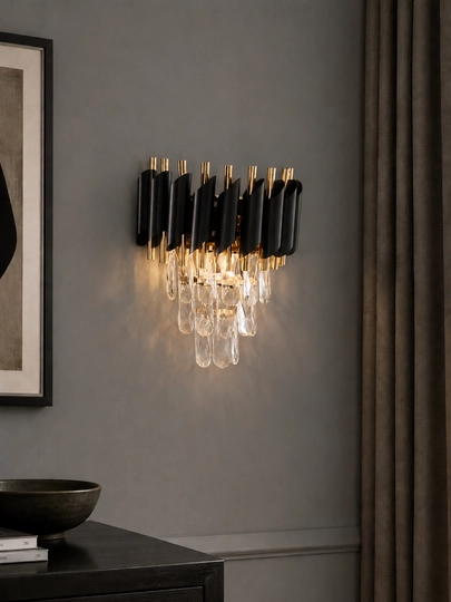 Zamonaviy devor bra E14 — kristalli premium wall light, yotoqxona va mehmonxona uchun