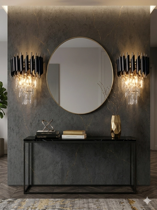 Zamonaviy devor bra E14 — kristalli premium wall light, yotoqxona va mehmonxona uchun