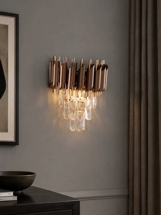 Zamonaviy devor bra E14 — kristalli premium wall light, yotoqxona va mehmonxona uchun