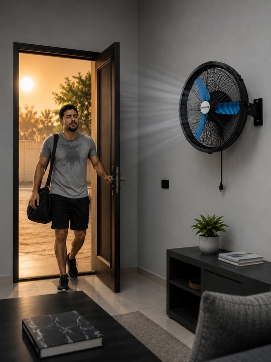 Devorga osiladigan ventilyator 720FC/820FC pultli kuchli sovutish tizimi