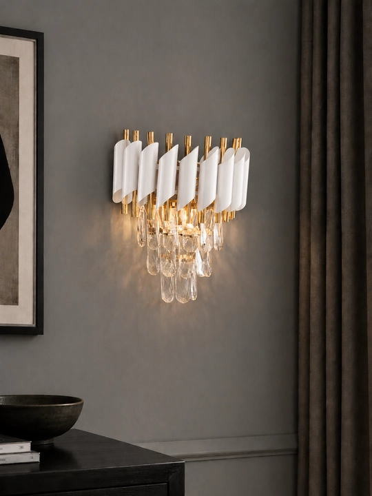 Zamonaviy devor bra E14 — kristalli premium wall light, yotoqxona va mehmonxona uchun