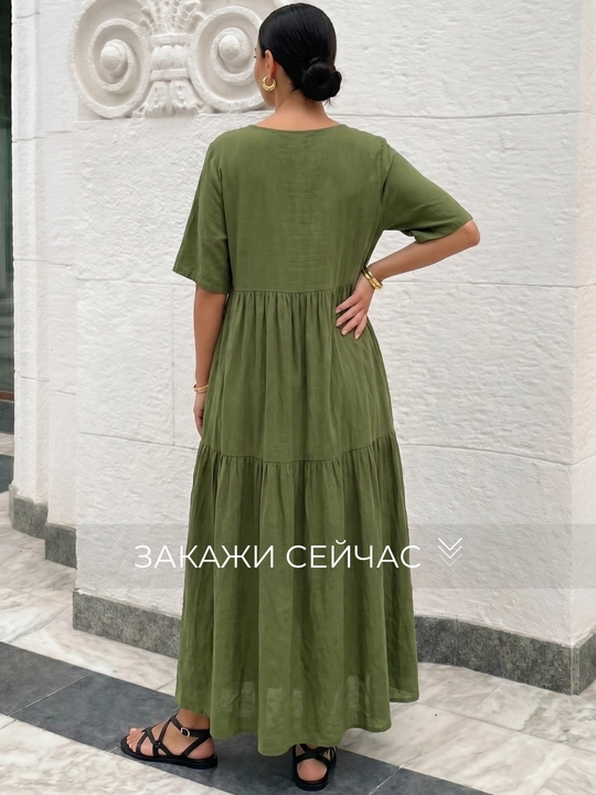 Платье женское летнее, 100% хлопок, больших размеров - Elly Fashion