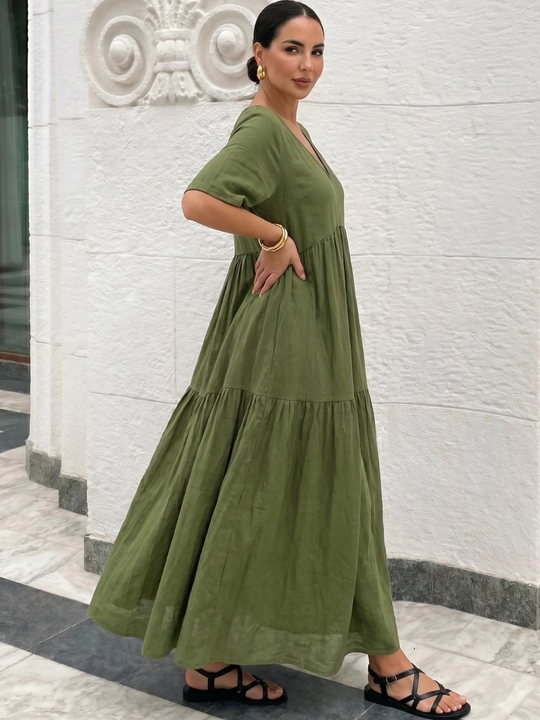 Платье женское летнее, 100% хлопок, больших размеров - Elly Fashion