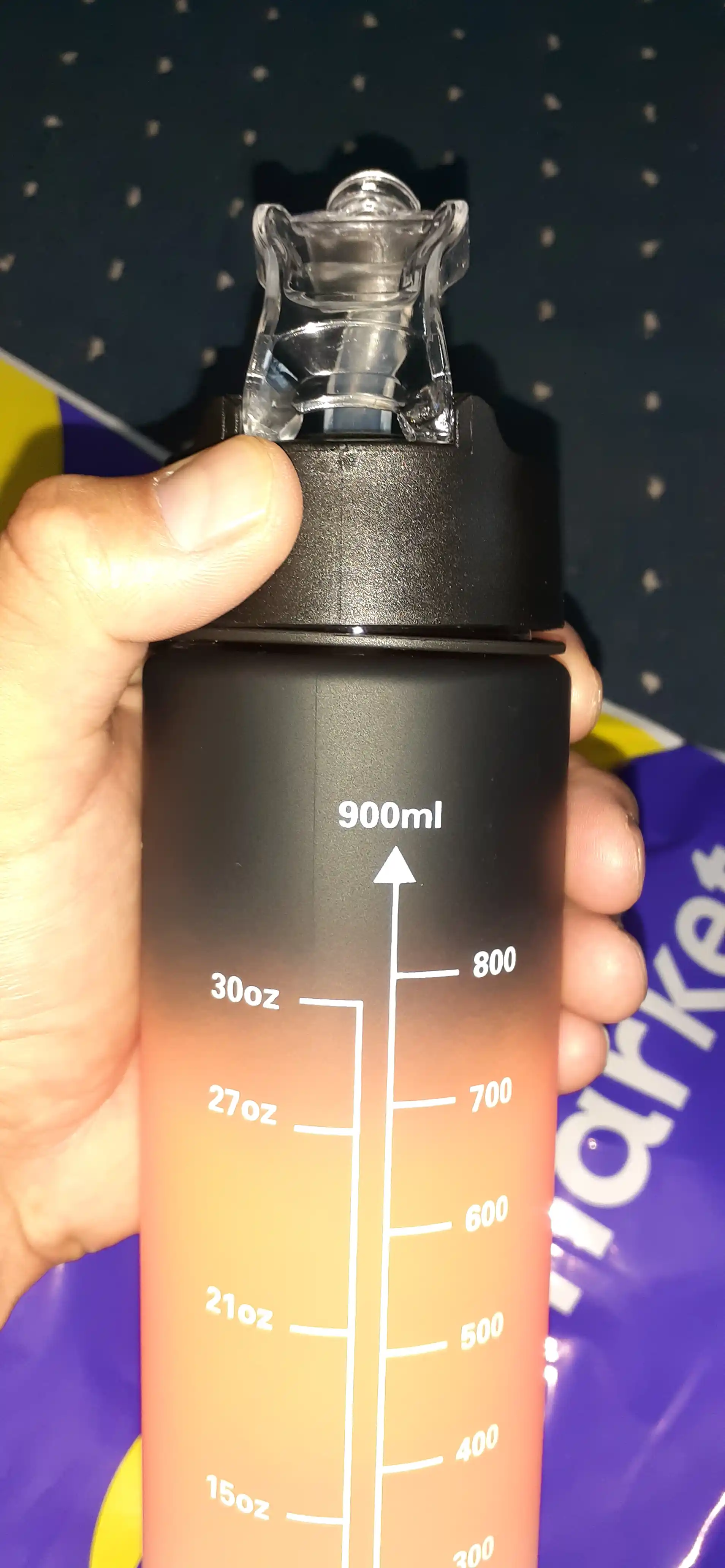 Suv uchun idish, naychali, sport, sayr, maktab uchun butilkalar, 900 ml