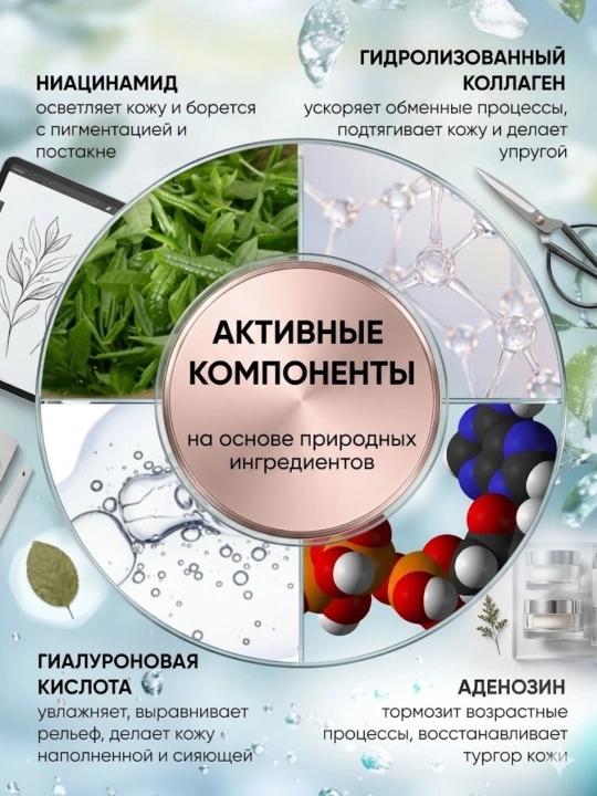 Тонер для лица Jigott 300 мл увлажняющий Korea Aloe Collagen Hyaluronic Cica Avocado