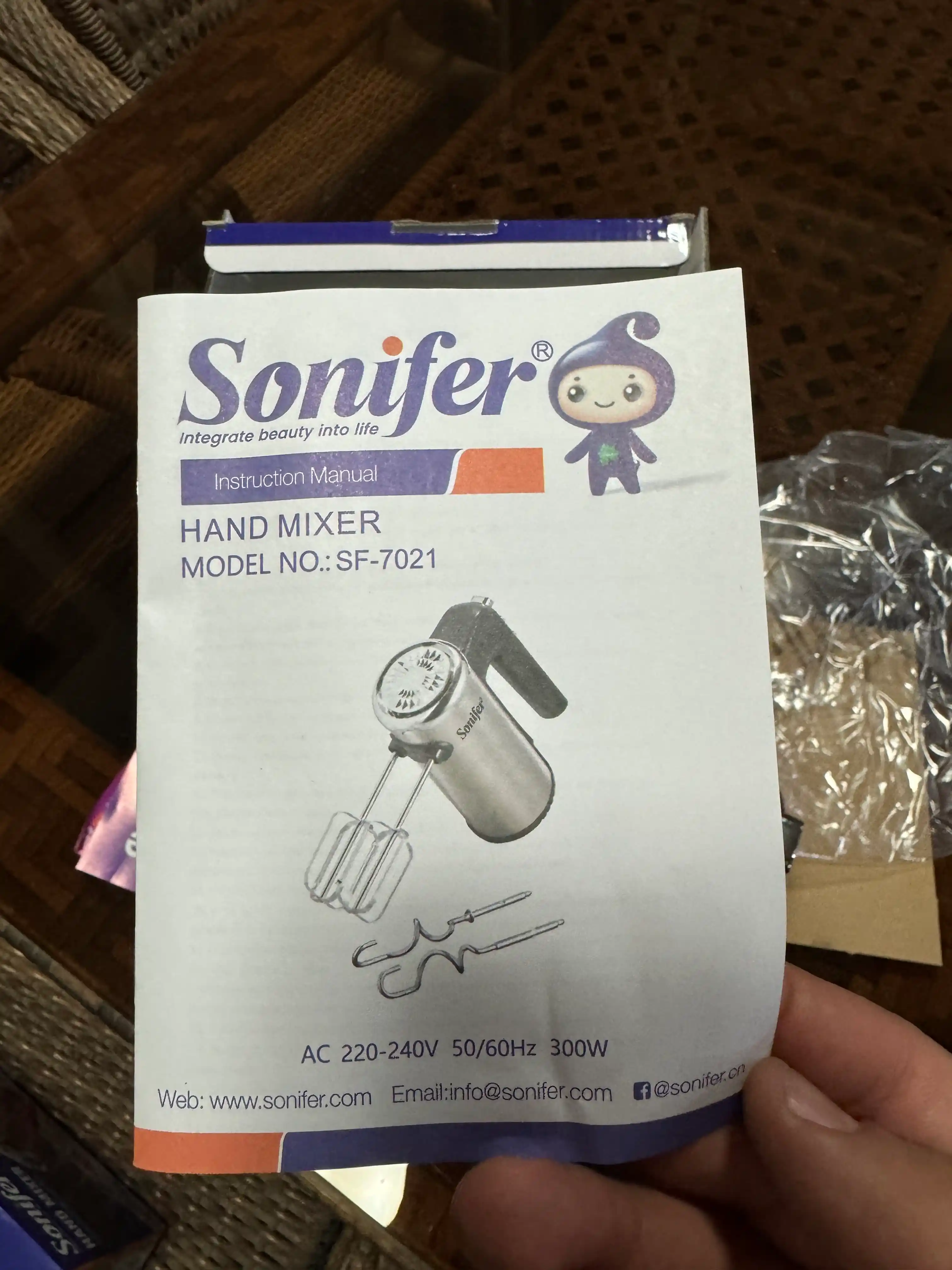 Sonifer qo‘lda boshqariladigan kuchli mikser - 300-500Vt, turborejim, 2-3 ta nasadka