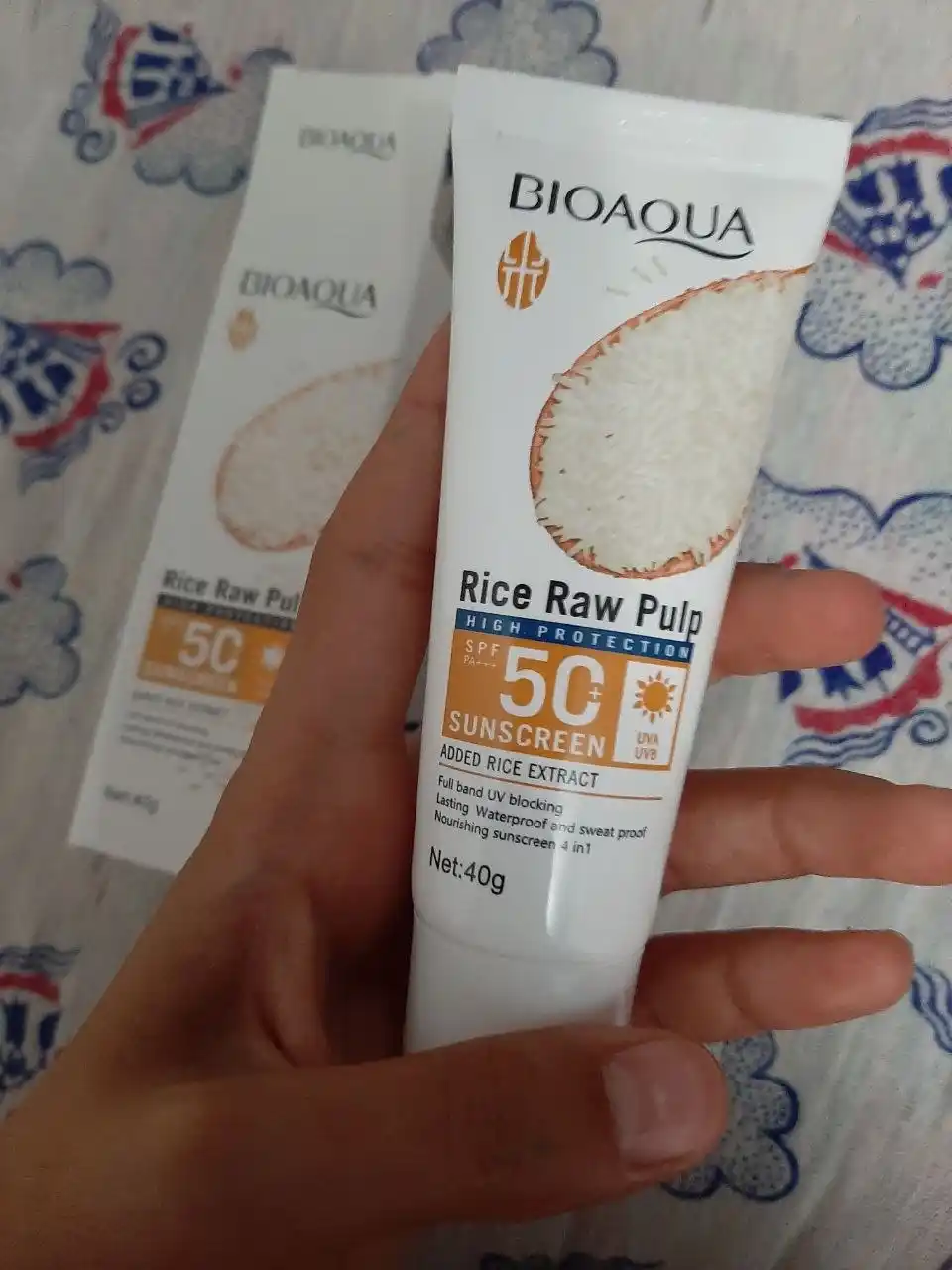 SPF50+ PA+++ / BIOAQUA - Солнцезащитный крем на основе рисового экстракта 40 г