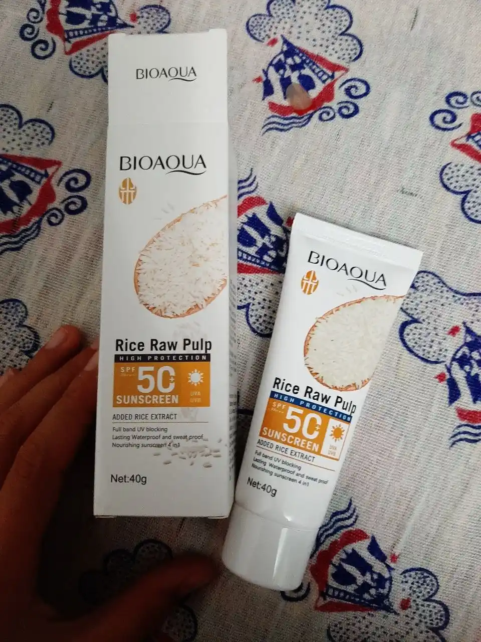 SPF50+ PA+++ / BIOAQUA - Солнцезащитный крем на основе рисового экстракта 40 г