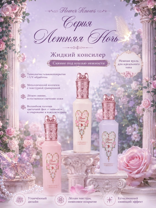 Flower Knows Midsummer Fairytales Yorqinlashtiruvchi Konsiler Tabiiy Va Yengil Qoplama - 