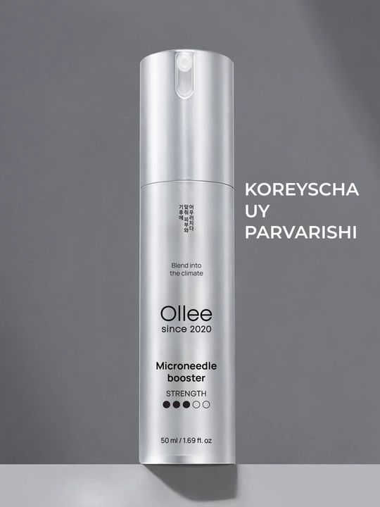OLLEE yuz uchun buster, 50 ml, mikroigna, kollagen va niatsinamid bilan, teri parvarishi uchun
