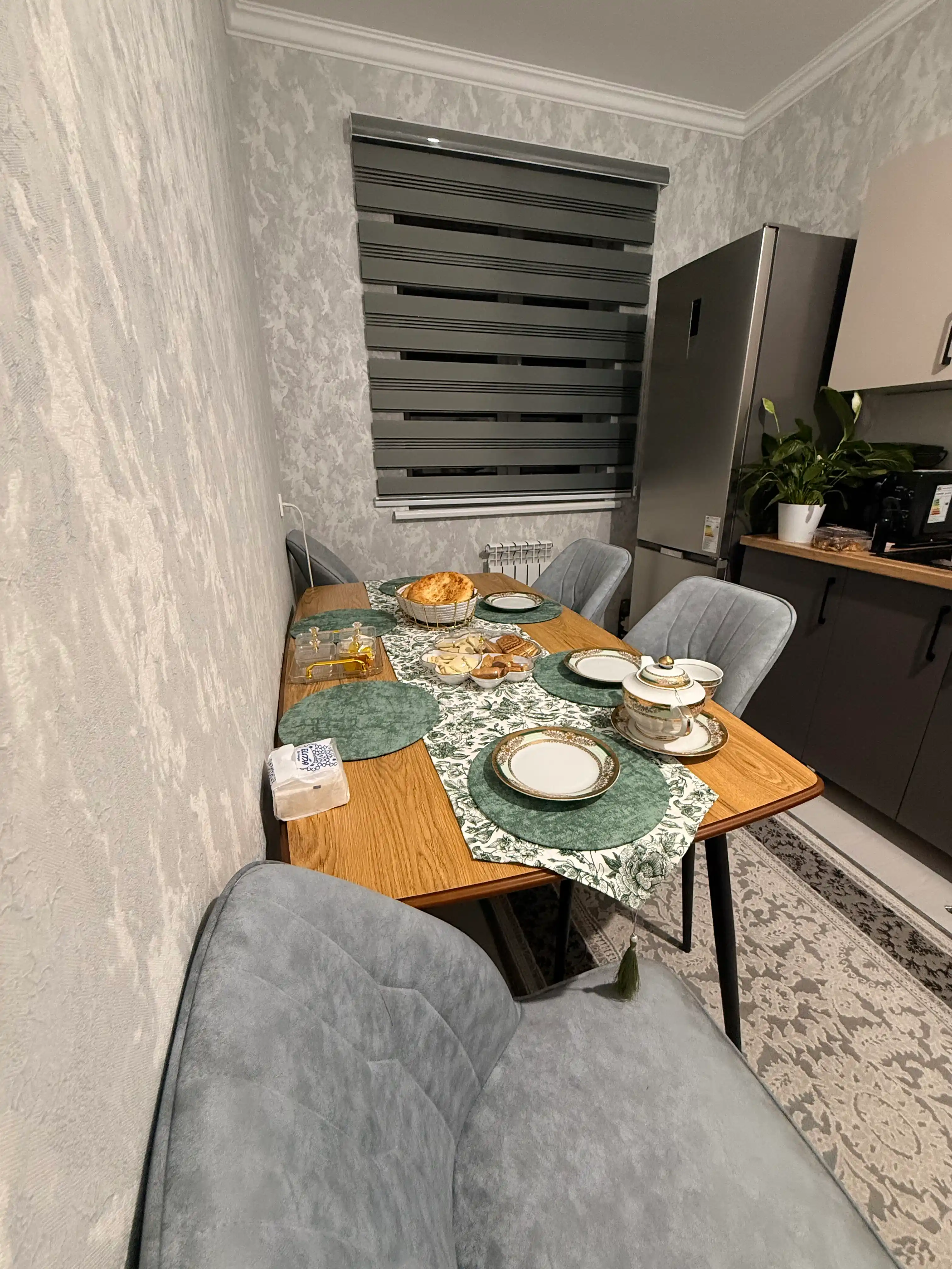 Раннер 177×40см и подтарелники 31см из Турецкой ткани Duck, подарочная скатерть, дастурхон