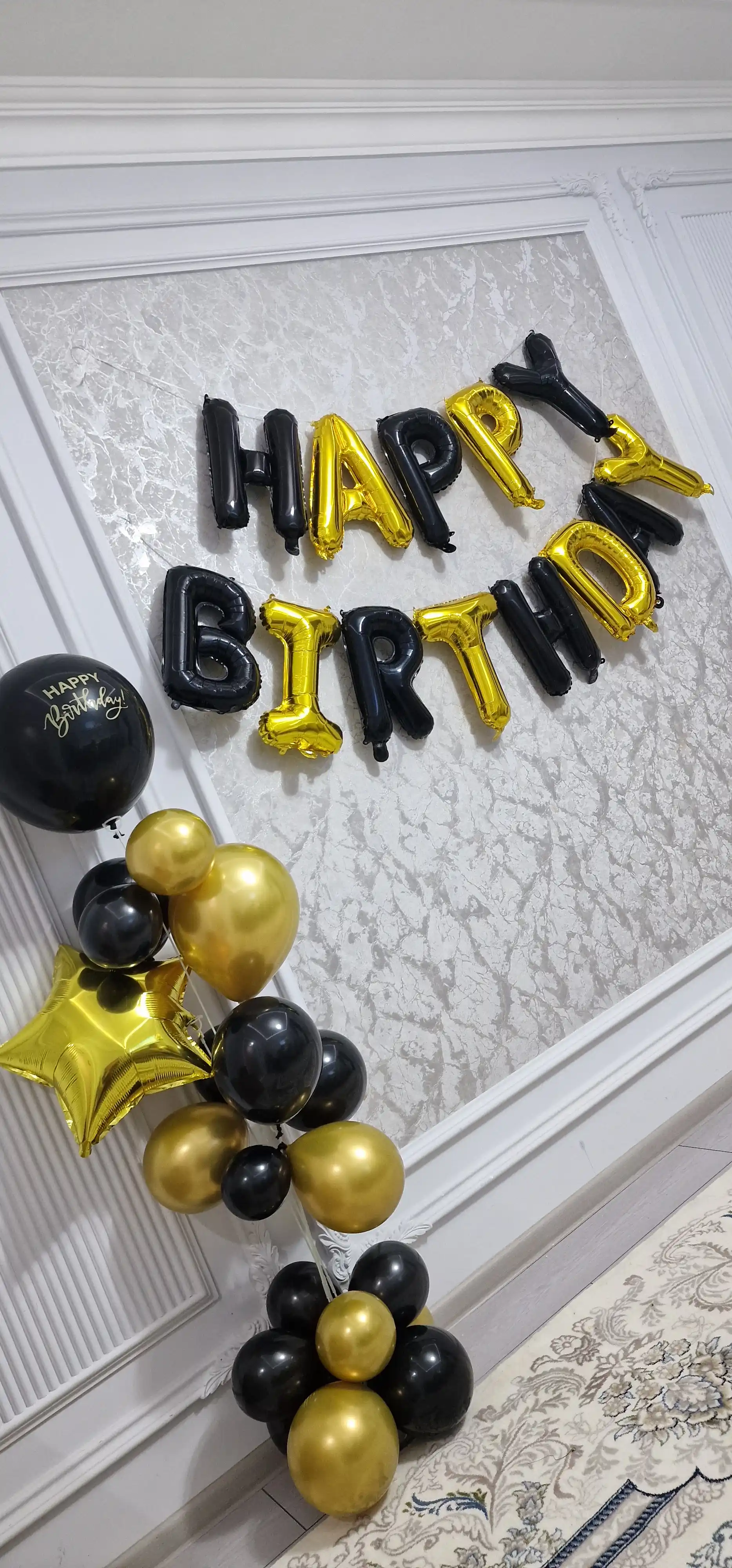 Шары с буквами «Happy Birthday» — набор для дня рождения, фольга, 40 см, 13 букв