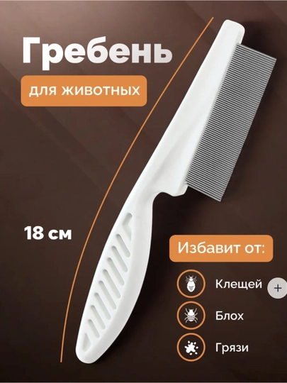 Расческа-гребень для вычесывания шерсти кошек и собак, дешеддер для груминга, 18,5 см