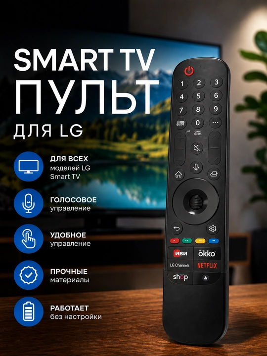 LG televizorlari uchun ovozli pult (Magic Remote) mikrofonli - 