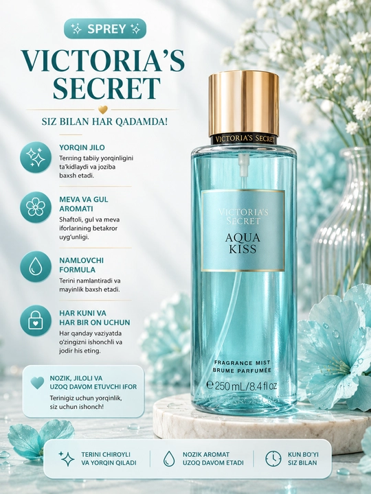 Спрей для тела, Victoria's Secret, парфюмированный спрей, Американский продукт, мист - 