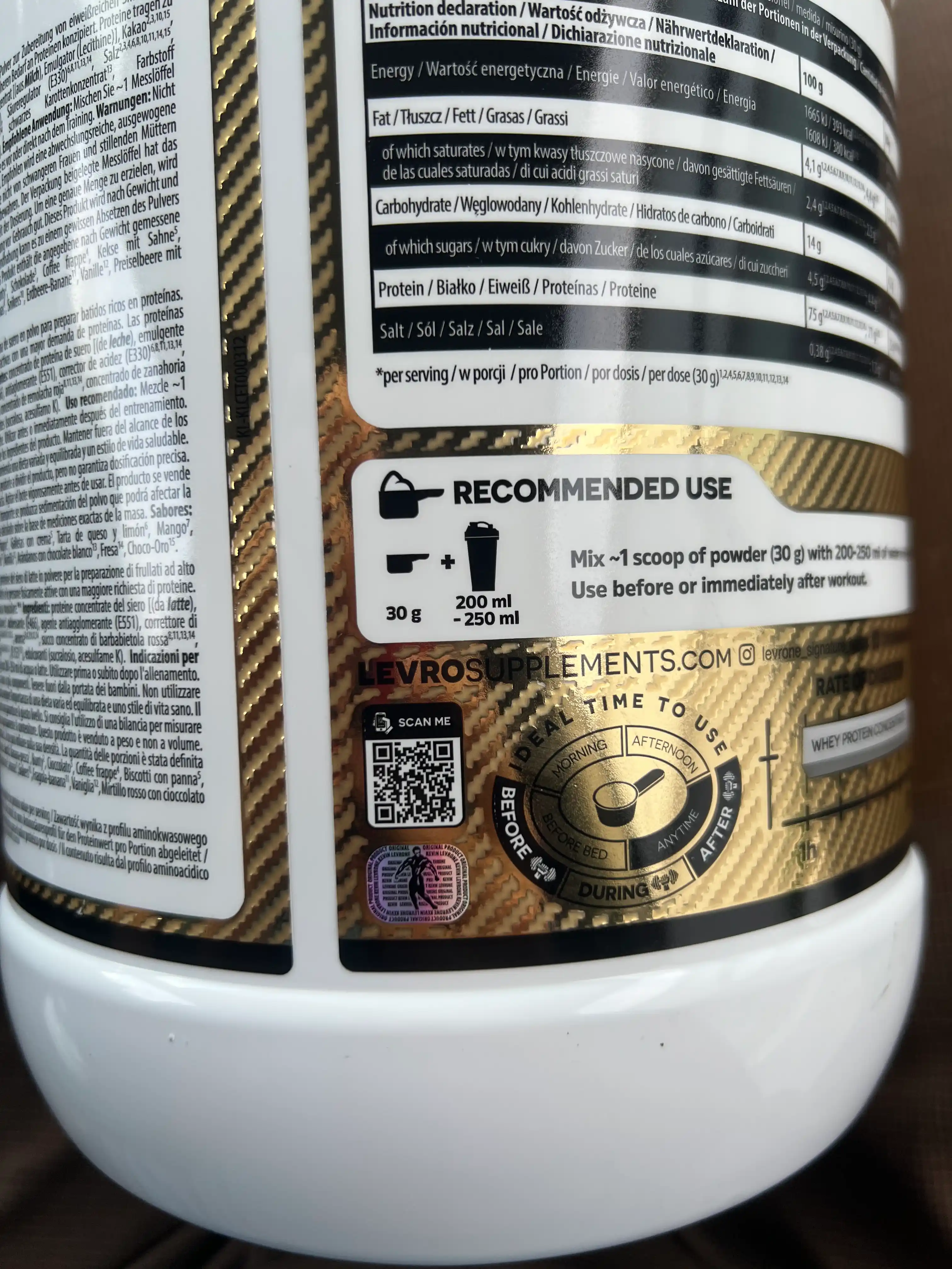 Протеин Kevin Levrone Gold Whey, 66 порций, 2 кг