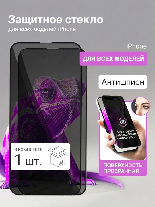 Himoya oynasi-antishpion iPhone 11,12,13,14,15,16,6s,7,8,SE,XR,XS,Pro,Max,Plus,Mini uchun