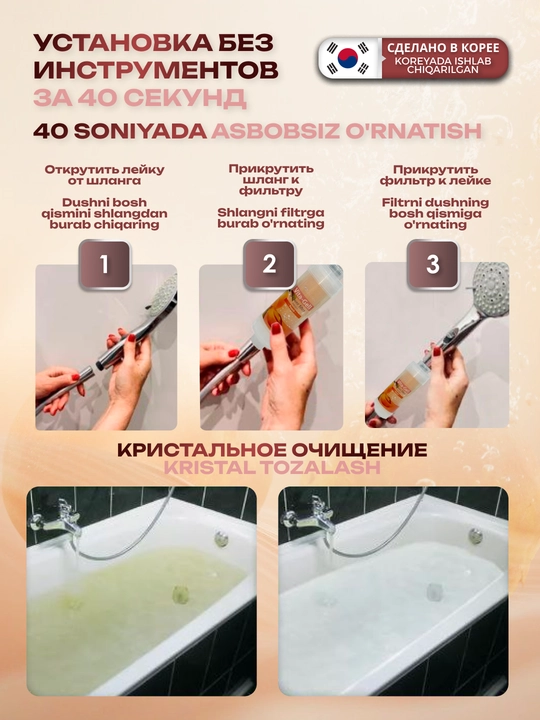 Фильтр для душа и ванны, картридж и витаминный фильтр