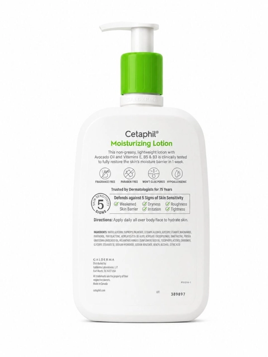 Cetaphil Moisturizing Lotion - quruq va sezgir teri uchun namlantiruvchi loson, 597 ml