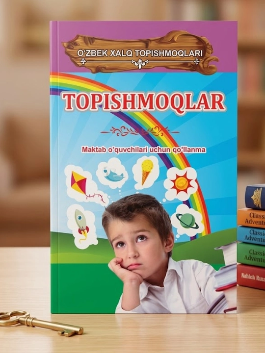Книга «Topishmoqlar» (Загадки) — Интеллектуальное пособие для школьников!  - 
