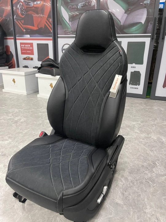 Чехол для автокресел Diamond Premium BYD Chazor, кожаное и тканевое сиденье - 