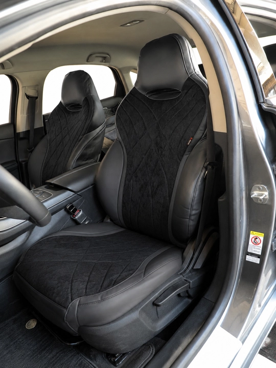 Чехол для автокресел Diamond Premium BYD Chazor, кожаное и тканевое сиденье - 