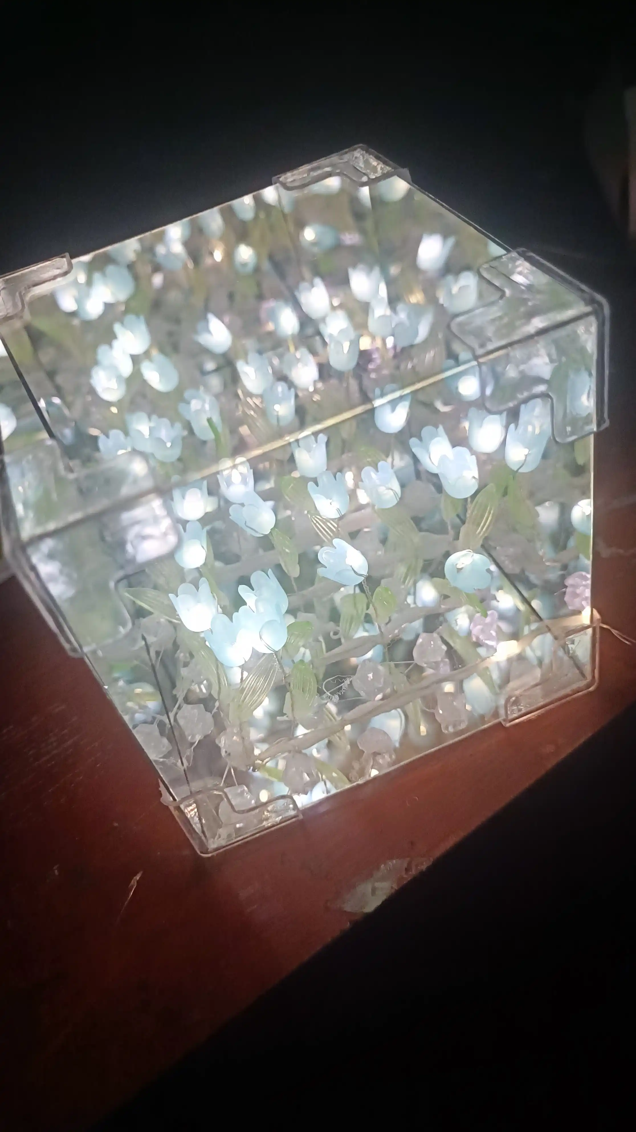 Lolali 3D tunchiroq, cheksiz lolalar, chiroqni o‘z qo‘ling bilan yig‘, tungi oyna