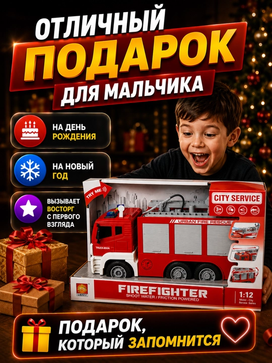 Игрушечная машинка для детей, экскаватор, пожарная, автокран, скорая помощь, погрузчик