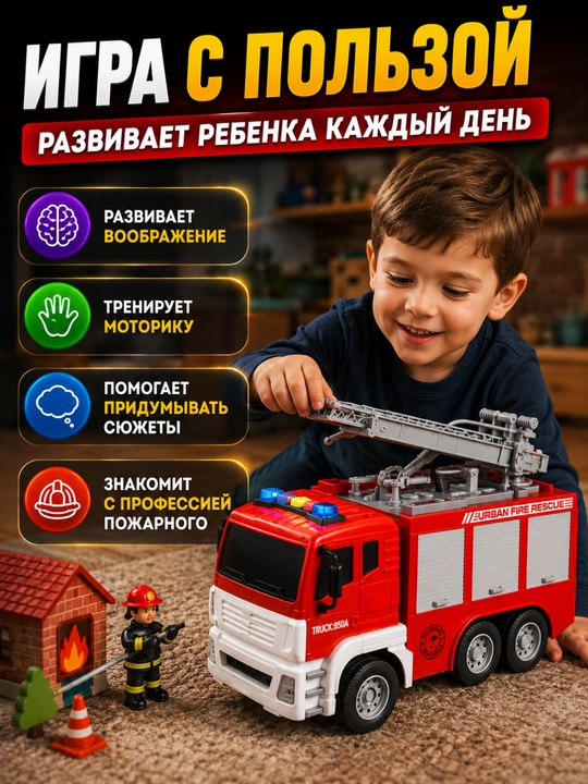 Игрушечная машинка для детей, экскаватор, пожарная, автокран, скорая помощь, погрузчик