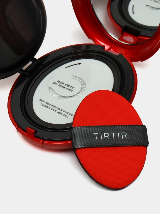 TIRTIR cushion tonal krem SPF bilan, namlantiruvchi koreys cushion foundation