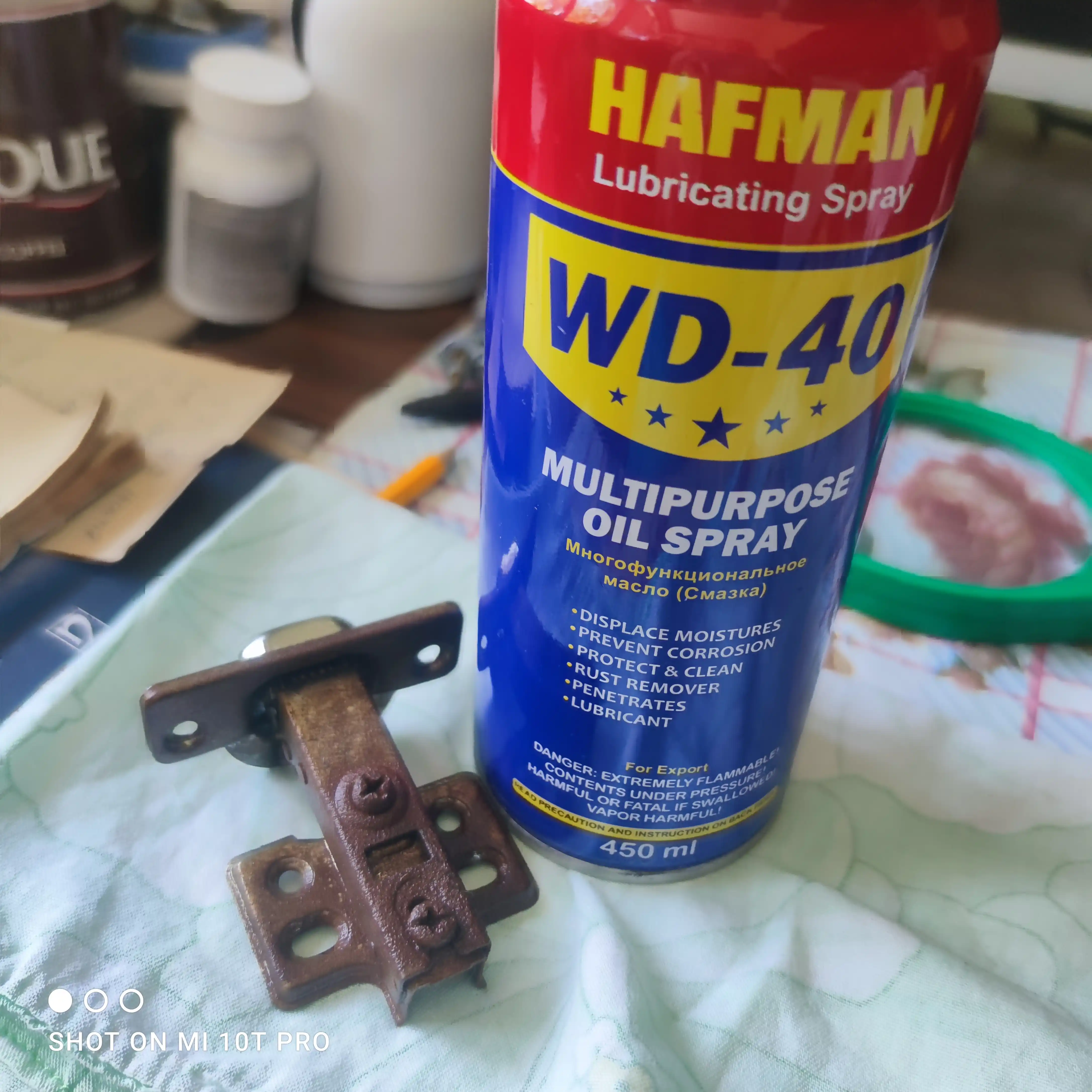 Moylovchi universal singuvchi Hafman, suyuq kalit WD-40, 450 ml