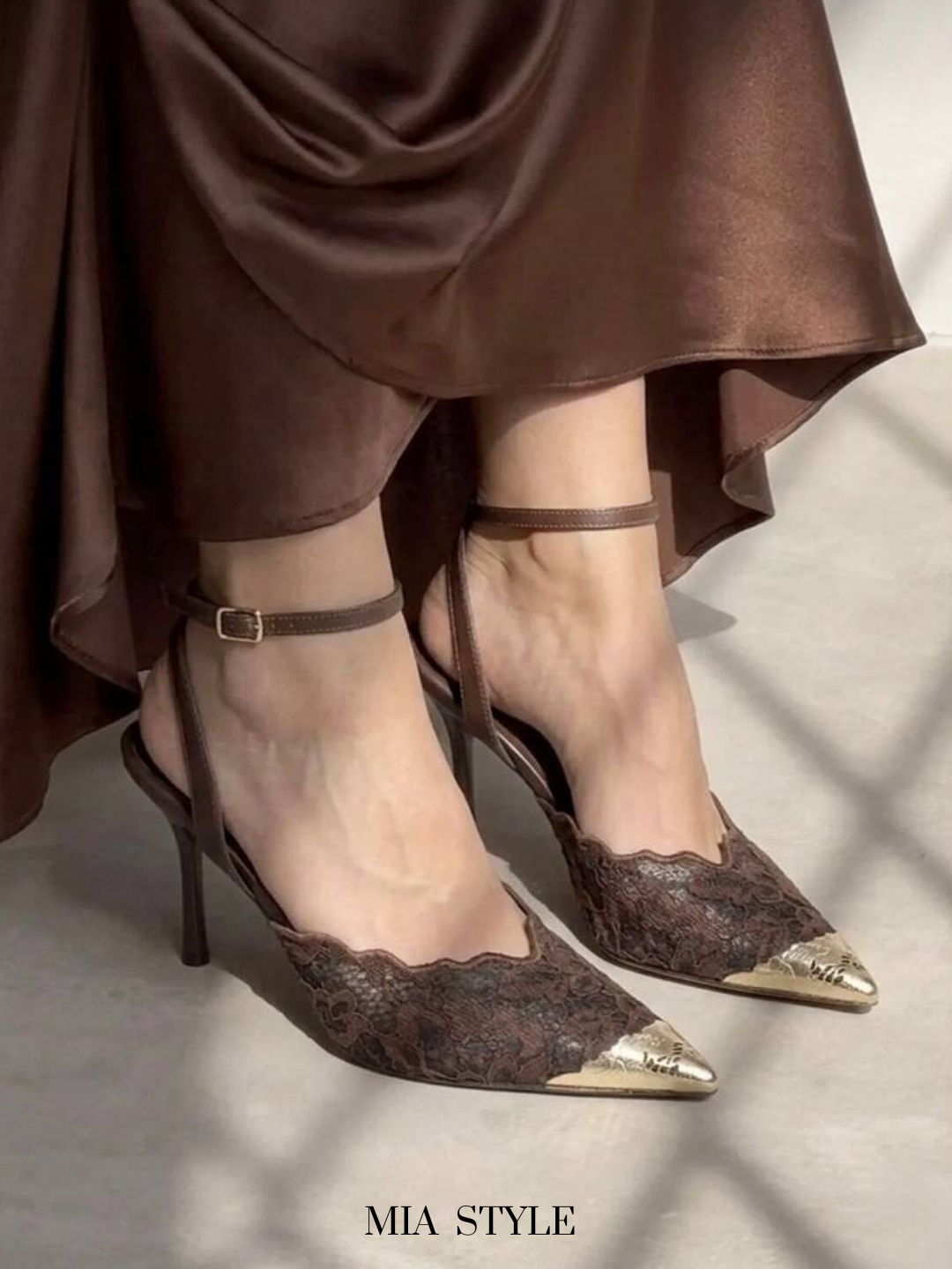 Женские изящные туфли ZARA из шелковой сетки, каблук, 7 см, Турция, размер в размер - 