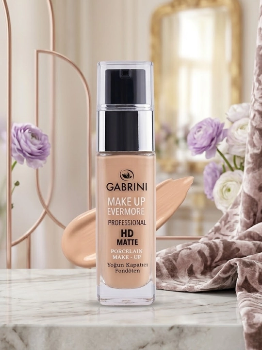 Матирующая тональная основа Gabrini, тональная основа HD Matte Make up Evermore,30 мл - 