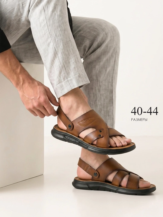 Erkaklar uchun eko charm - qulay va zamonaviy sandallar, 40-45 o‘lchamli