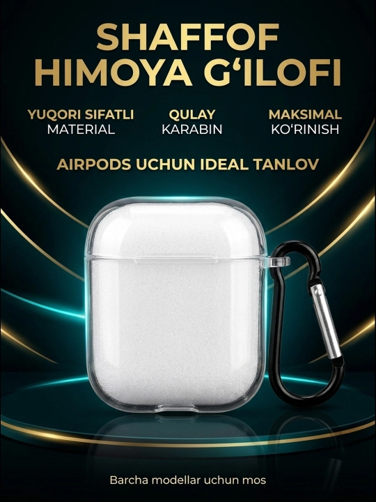 Shaffof Himoya G‘ilofi AirPods uchun - 