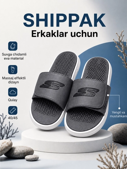 Мужские тапочки EVA, лёгкие, нескользящие, водостойкие
