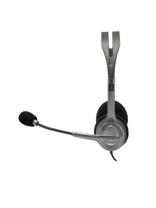 Компьютерная гарнитура Logitech H110 Stereo, 3.5 мм, с микрофоном, Black