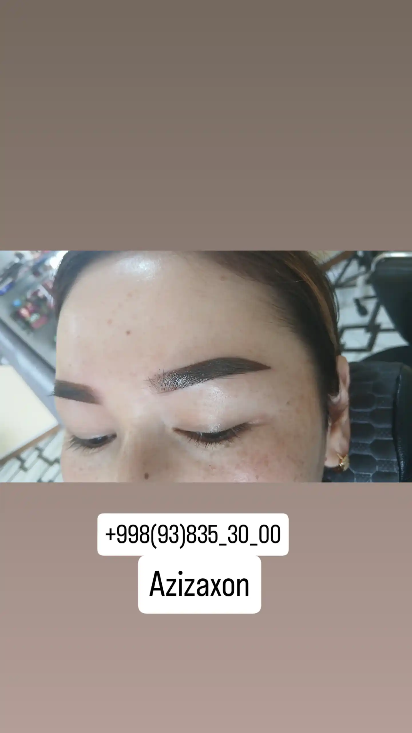 Permanent qosh bo'yanish uchun pigment Perma Color, model "Brown 2"