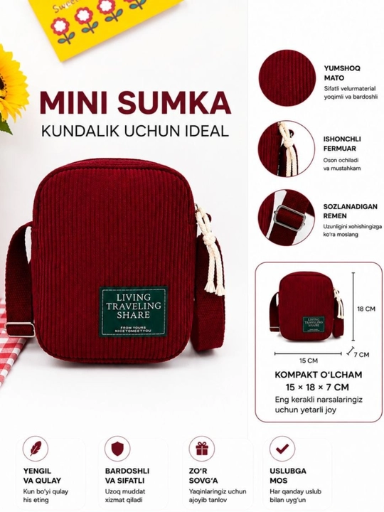 Ayollar va qizlar kichik yelka sumkasi,kross-body sumka