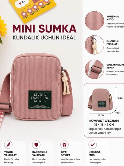 Ayollar va qizlar kichik yelka sumkasi,kross-body sumka - 