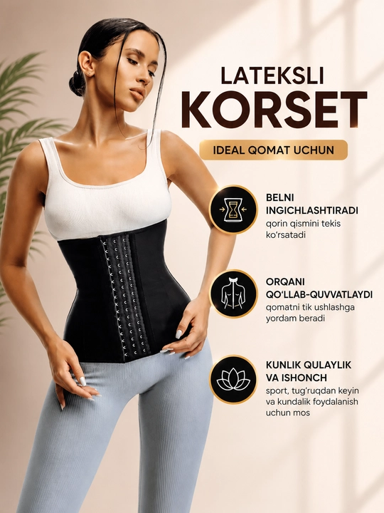 Ozish uchun tortuvchi korset, kamar, tug‘ruqdan keyingi bandaj