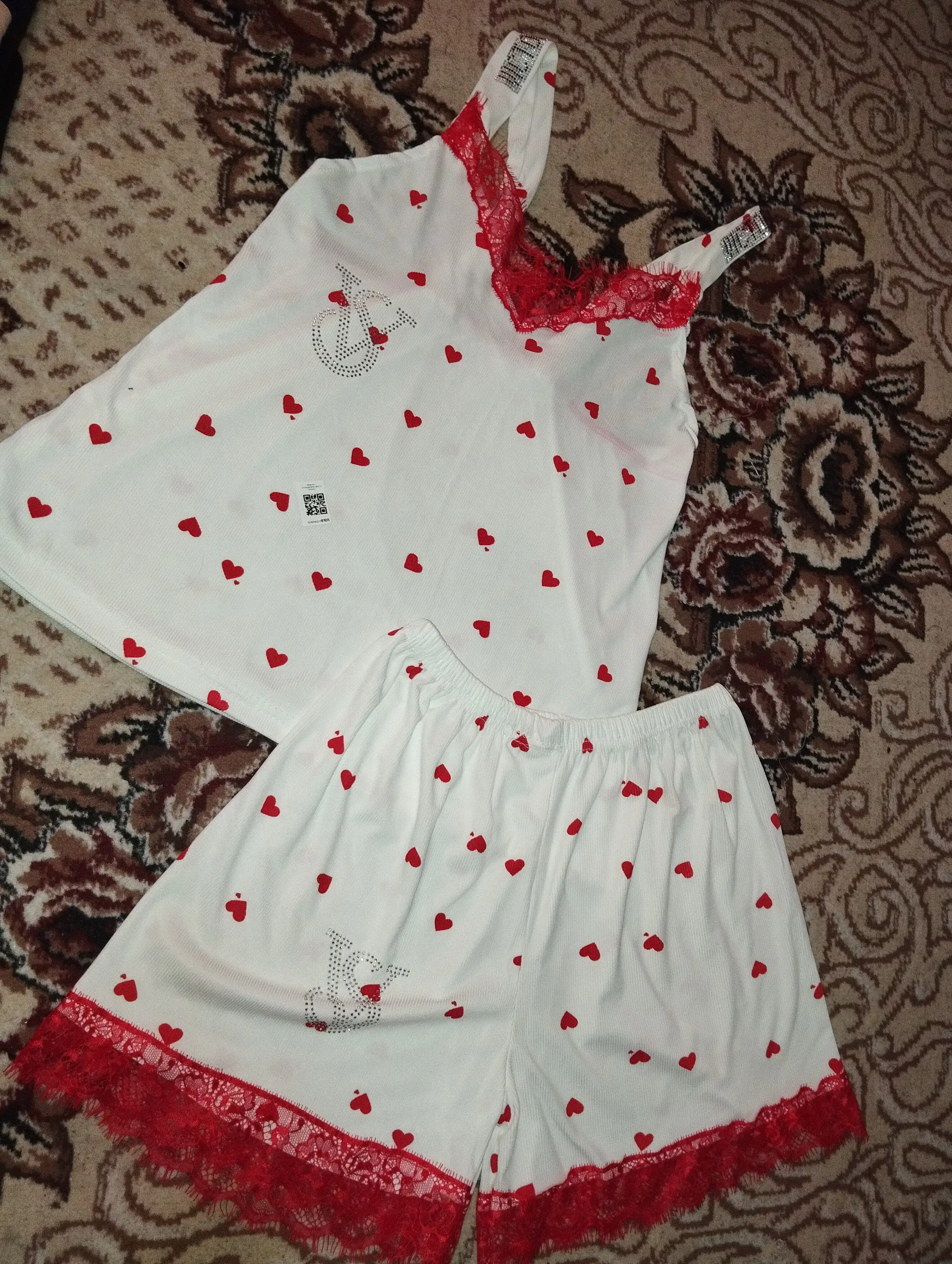 Ayollar pijamasi, penyuar to'plami mayka va shortik, uy kiyimi, qizlar uchun pijama