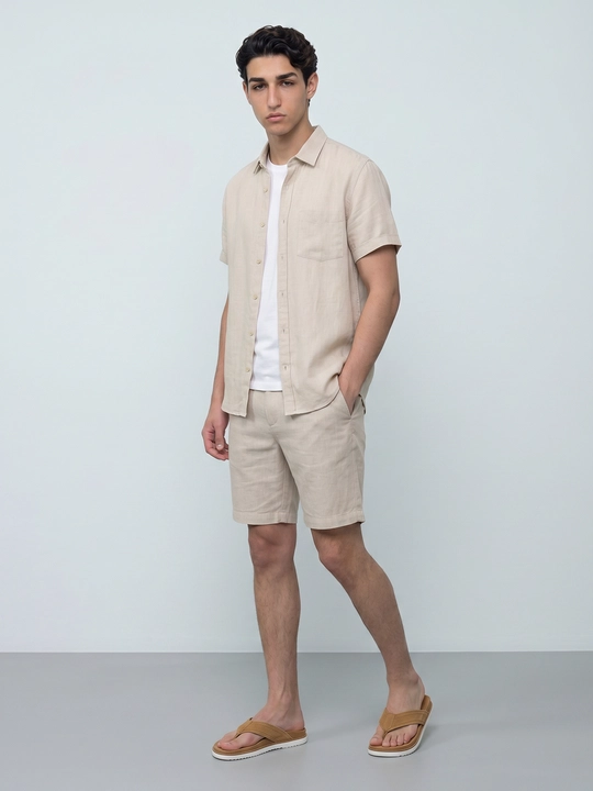 TERRA PRO erkaklar shortlari zig'ir SS25CR3-26-21954