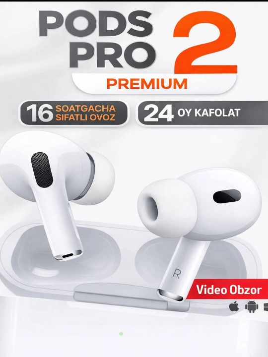 Беспроводные наушники Pods Pro 2 , Bluetooth, сенсорные, для iPhone и Android - 